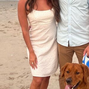 Brandy Melville White Lace Sleeveless Dress